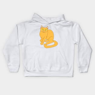 Orange cat Kids Hoodie